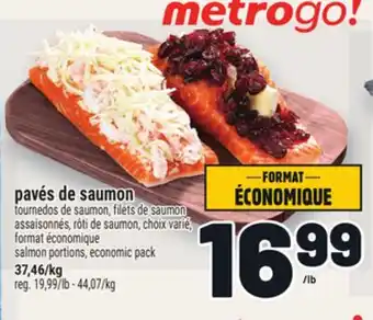 Metro PAVÉS DE SAUMON | SALMON PORTIONS, ECONOMIC PACK offer