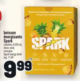 Metro BOISSON ÉNERGISANTE SPARK | SPARK ENERGY DRINK offer
