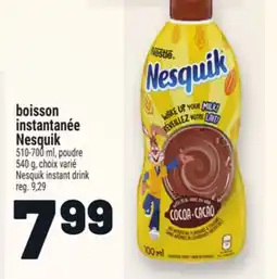 Metro BOISSON INSTANTANÉE NESQUIK | NESQUIK INSTANT DRINK offer