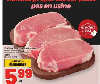 Metro CÔTELETTES DE PORC FRAIS DÉSOSSÉES | FRESH BONELESS PORK CHOPS offer