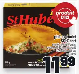 Metro PÂTÉ AU POULET ST-HUBERT | ST-HUBERT FROZEN PIE offer