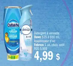 Metro DÉTERGENT À VAISSELLE DAWN ASSAINISSEUR D'AIR FEBREZE offer