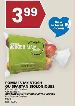 Rachelle-Bery Grocery ORGANIC McINTOSH OR SPARTAN APPLES offer