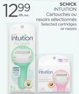 Proxim SCHICK INTUITION Selected cartridges or razors offer