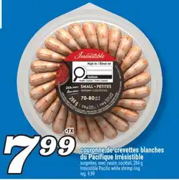Marché Richelieu COURONNE DE CREVETTES BLANCHES DU PACIFIQUE IRRÉSISTIBLE | IRRÉSISTIBLE PACIFIC WHITE SHRIMP RING offer