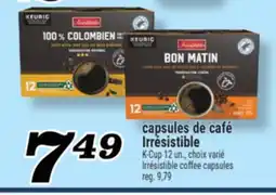 Marché Richelieu CAPSULES DE CAFÉ IRRÉSISTIBLE | IRRÉSISTIBLE COFFEE CAPSULES offer