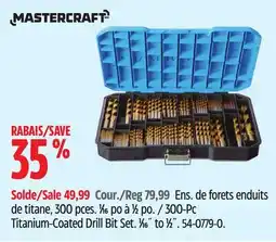 Canadian Tire Mastercraft 300-Pc Titanium-Coated Drill Bit Set offer
