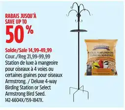 Canadian Tire Deluxe 4-way Birding Station or Select Armstrong Bird Seed offer