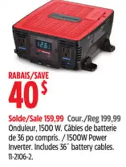Canadian Tire MotoMaster 1500W Power Inverter offer