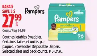 Canadian Tire PAMPERS Swaddler Disposable Diapers offer