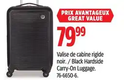 Canadian Tire Black Hardside Carry-On Luggage offer