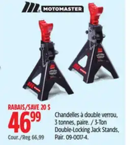 Canadian Tire MotoMaster 3-Ton Double-Locking Jack Stands offer