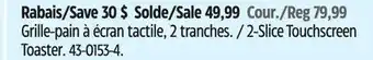 Canadian Tire Oster 2-Slice Touchscreen Toaster offer