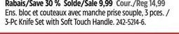 Canadian Tire Master Chef 3-Pc Knife Set with Soft Touch Handle offer