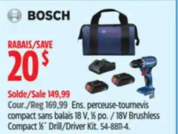 Canadian Tire Bosch 18V Brushless Compact 1⁄2˝ Drill/Driver Kit offer