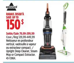 Canadian Tire BISSELL Upright Deep Cleaner, Steam Mop or Compact Extractor offer