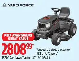 Canadian Tire YARDFORCE 452CC Gas Lawn Tractor, 42˝ offer