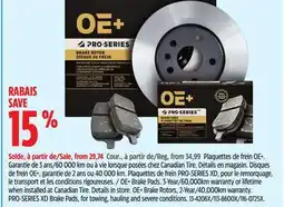 Canadian Tire OE+ Brake Pads offer