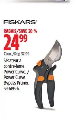 Canadian Tire Fiskars Power Curve Bypass Pruner offer