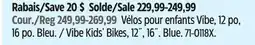 Canadian Tire Raleigh Vibe Kids' Bikes, 12˝, 16˝ offer
