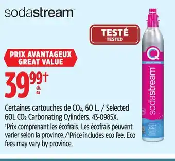 Canadian Tire Selected 60L CO2 Carbonating Cylinders offer
