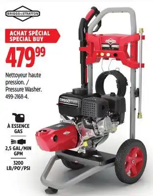 Canadian Tire Briggs & Stratton Pressure Washer offer