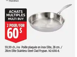 Canadian Tire Vida by PADERNO 28cm Elite Stainless-Steel Clad Frypan offer