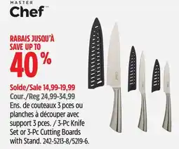 Canadian Tire Master Chef 3-Pc Knife Set or 3-Pc Cutting Boards with Stand offer