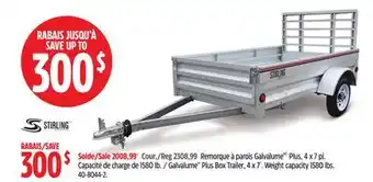 Canadian Tire Stirling Galvalume Plus Box Trailer offer
