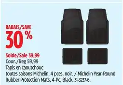 Canadian Tire Michelin Year-Round Rubber Protection Mats, 4-Pc, Black offer