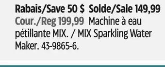 Canadian Tire SodaStream MIX Sparkling Water Maker offer