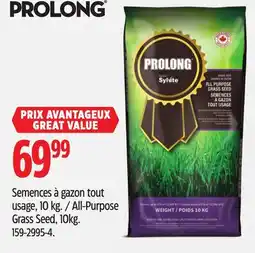 Canadian Tire Prolong All-Purpose Grass Seed, 10kg offer