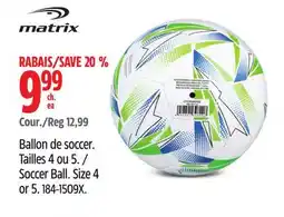 Canadian Tire Matrix Soccer Ball offer