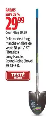 Canadian Tire Yardworks 57˝ Fibreglass Long-Handle, Round-Point Shovel offer