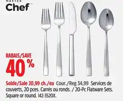 Canadian Tire Master Chef 20-Pc Flatware Sets offer