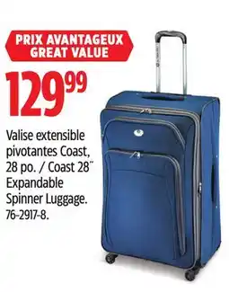 Canadian Tire Outbound Coast 28˝ Expandable Spinner Luggage offer