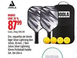 Canadian Tire Ben Johns Silver Lightning 10mm Pickleball Paddle Set offer