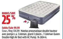 Canadian Tire Coleman Queen Double-High Air Bed with AC Pump offer