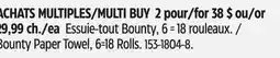 Canadian Tire Bounty Paper Towel, 6=18 Rolls offer