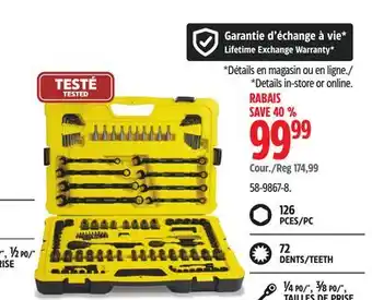 Canadian Tire Stanley Pro Max Black Chrome Socket Set, 126-pc offer