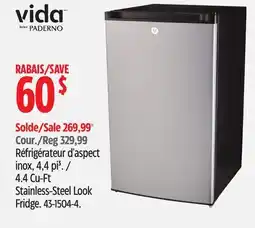 Canadian Tire Vida By Paderno Stainless-Steel Look Fridge offer