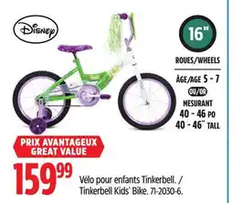 Canadian Tire Disney Tinkerbell Kids' Bike offer