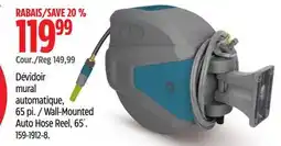 Canadian Tire Yardworks Wall-Mounted Auto Hose Reel, 65´ offer