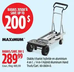 Canadian Tire MAXIMUM 4-in-1 Hybrid Aluminum Hand Truck/Cart offer