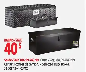 Canadian Tire Selected Truck Boxes offer