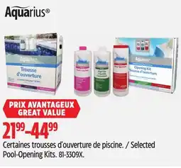 Canadian Tire Aquarius Selected Pool-Opening Kits offer