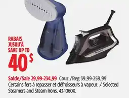 Canadian Tire Hamilton Selected Steamers and Steam Irons offer