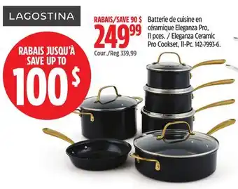 Canadian Tire Lagostina Eleganza Ceramic Pro Cookset, 11-Pc offer