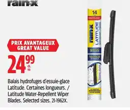 Canadian Tire Rain-X Latitude Water-Repellent Wiper Blades offer