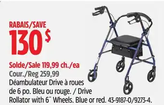 Canadian Tire Drive Rollator with 6˝Wheels offer